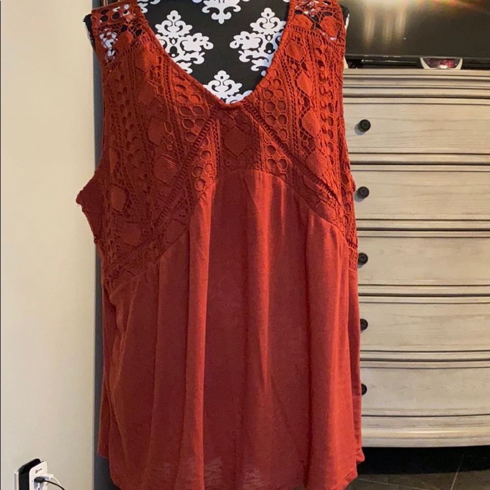 NWT plus rust tank top